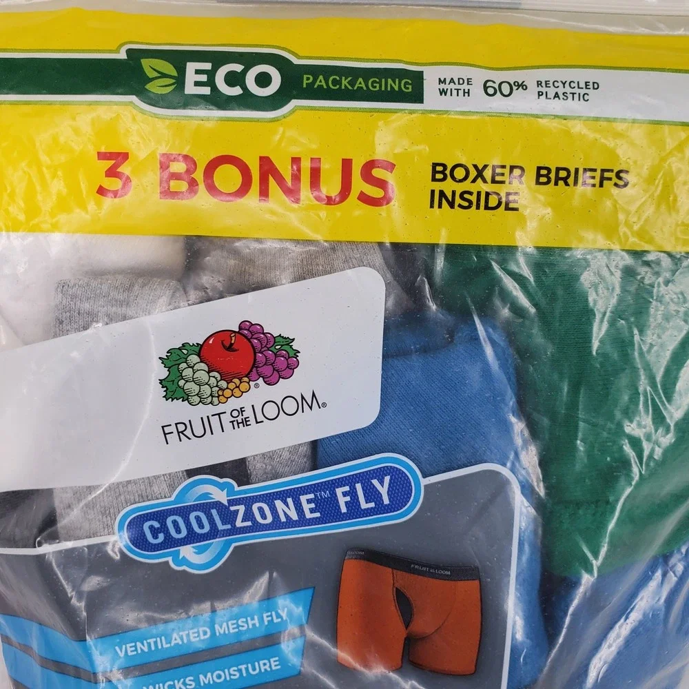Fruit of the Loom Boys‎ Small 6-8 Boxer Briefs 10 Pack Coolzone Fly Multicolor